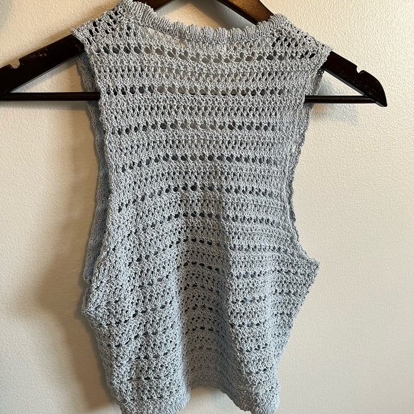 The Source Unknown, blue crochet vest - Picture 2 of 4